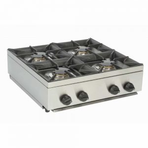 4 burner LPG mobile catering hob