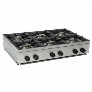 6 burner LPG hob mobile catering