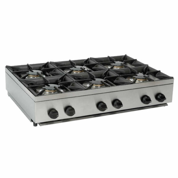 6 burner LPG hob mobile catering