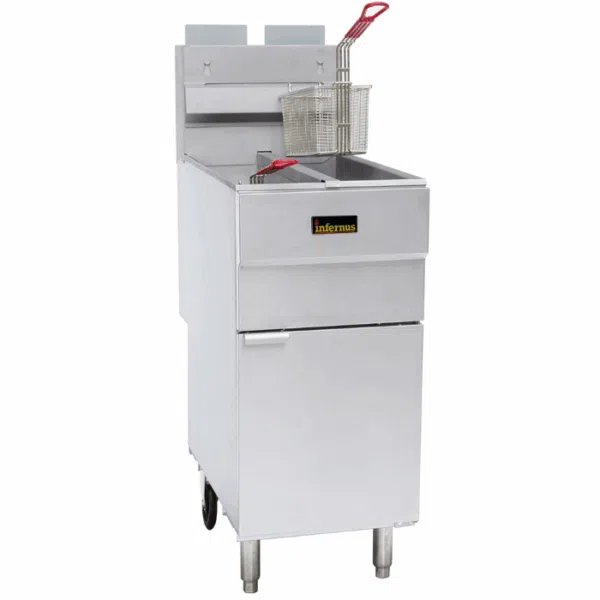 4 Burner Standing Twin Seperate Tank Fryer 23 Litres NG/LPG - Image 1