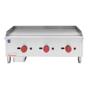 3 Burner Heavy Duty 20mm Plate NG/LPG Gas Griddle – 90cm/36″