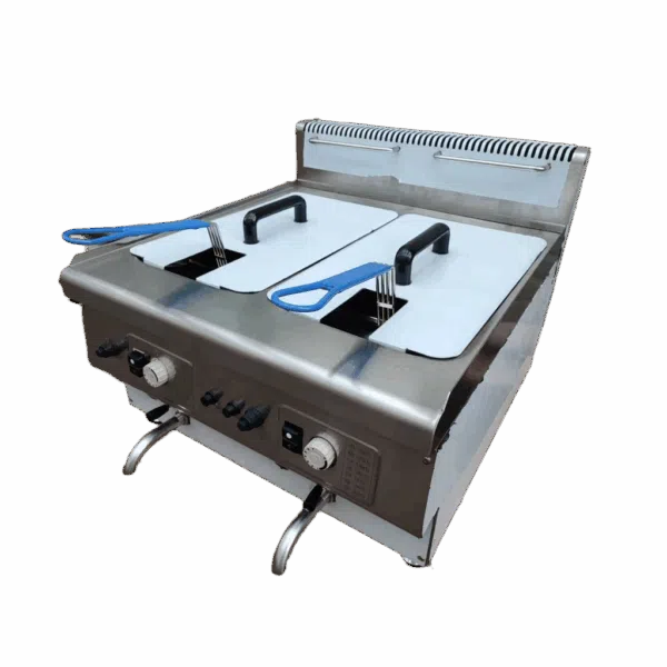 Countertop Gas Fryer Twin Tank 14L x 2 LPG Infernus - Image 3